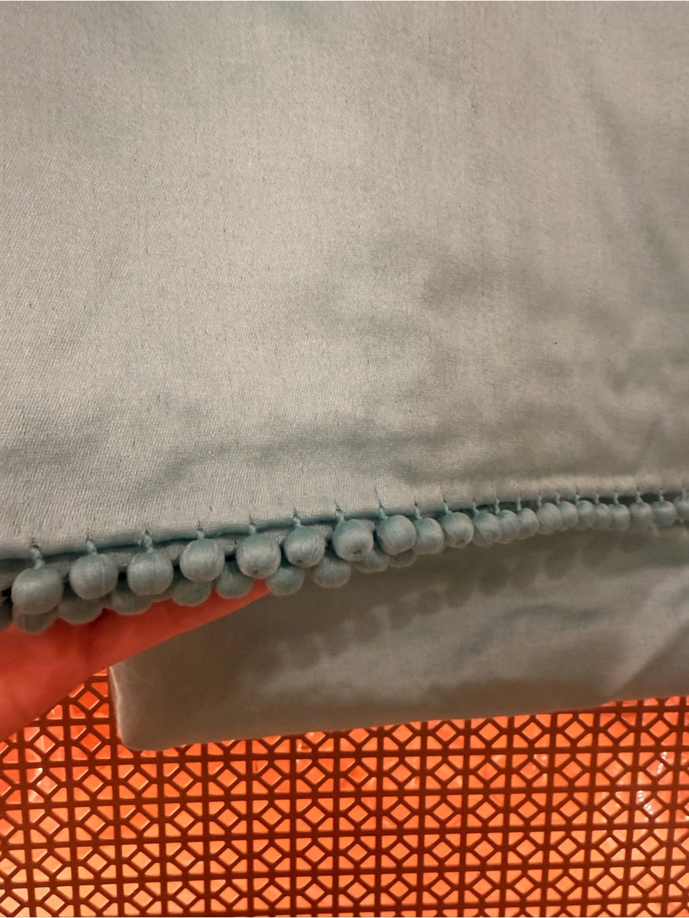 Bajra cashmere and silk Aqua Scarf with ball trim! Stunning!!!! - Picture 5 of 7